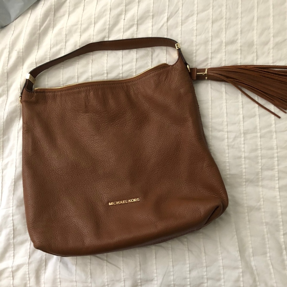 Michael Kors Brown Leather Weston Hobo Bag